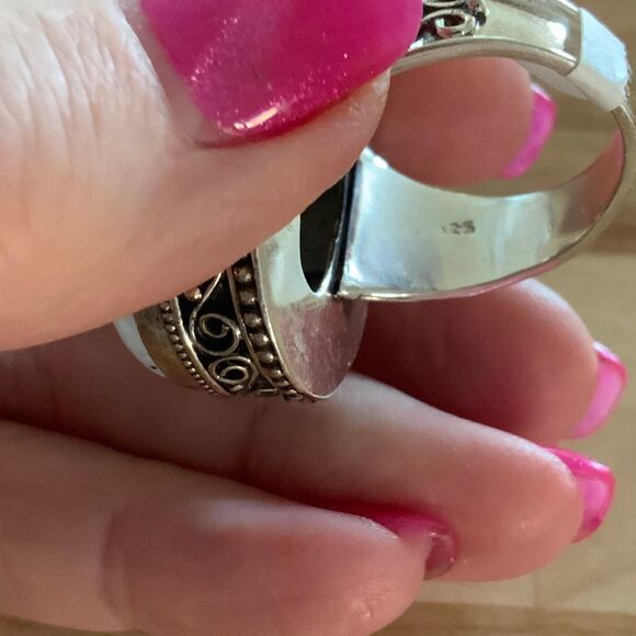 Rainbow Moonstone Solid 925 Sterling Silver 10 - Picture 5 of 6